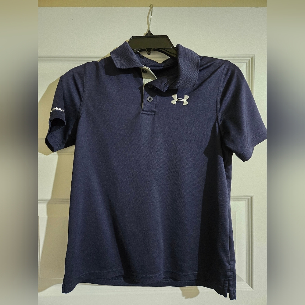 Under Armour Boy's Navy Polo Shirt